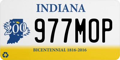 IN license plate 977MOP