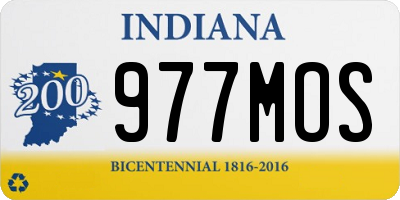IN license plate 977MOS