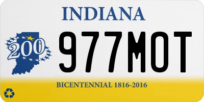 IN license plate 977MOT