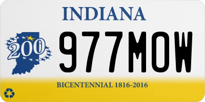IN license plate 977MOW