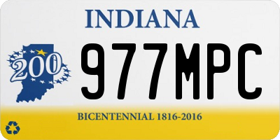 IN license plate 977MPC