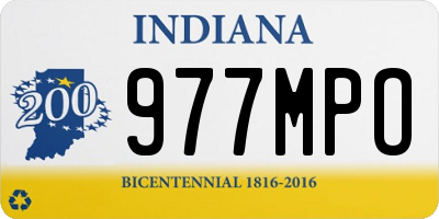 IN license plate 977MPO