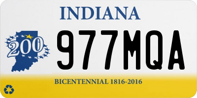 IN license plate 977MQA