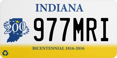 IN license plate 977MRI
