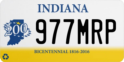 IN license plate 977MRP