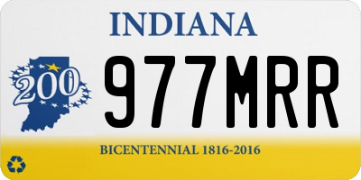 IN license plate 977MRR