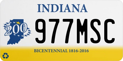 IN license plate 977MSC