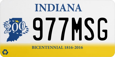 IN license plate 977MSG