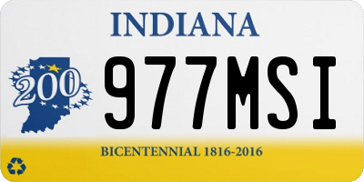 IN license plate 977MSI