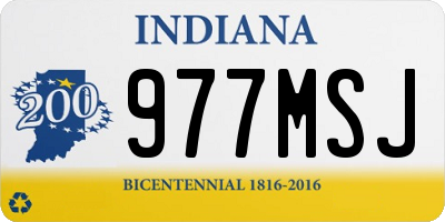 IN license plate 977MSJ