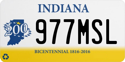 IN license plate 977MSL