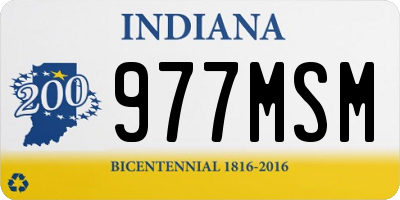 IN license plate 977MSM