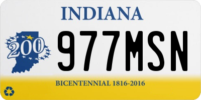 IN license plate 977MSN