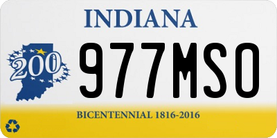 IN license plate 977MSO