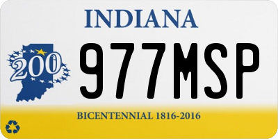 IN license plate 977MSP