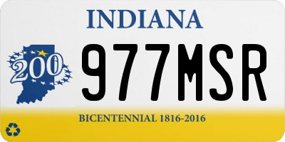 IN license plate 977MSR