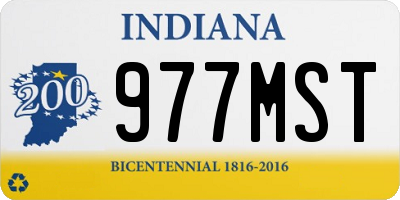 IN license plate 977MST