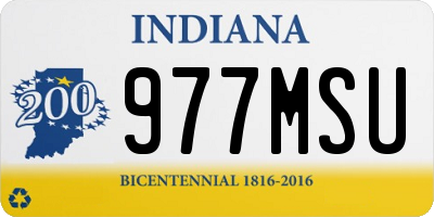 IN license plate 977MSU