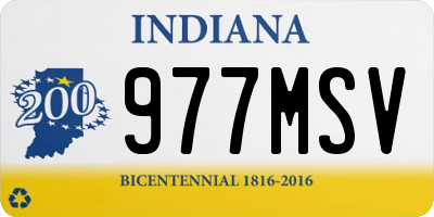 IN license plate 977MSV