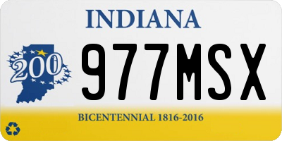 IN license plate 977MSX