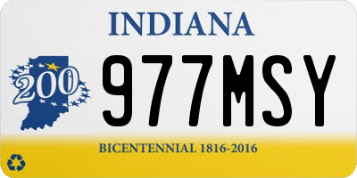 IN license plate 977MSY