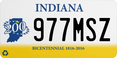 IN license plate 977MSZ