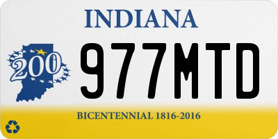 IN license plate 977MTD
