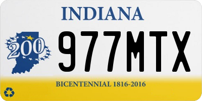 IN license plate 977MTX