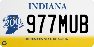 IN license plate 977MUB