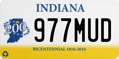 IN license plate 977MUD