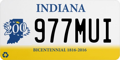 IN license plate 977MUI