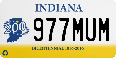 IN license plate 977MUM