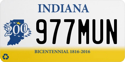 IN license plate 977MUN