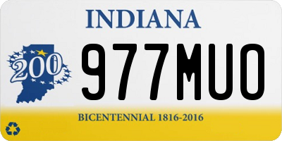 IN license plate 977MUO