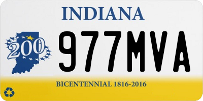 IN license plate 977MVA