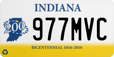 IN license plate 977MVC