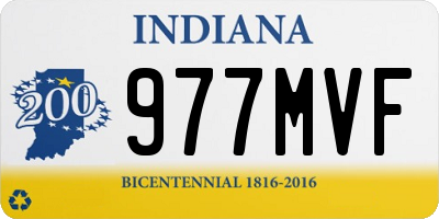 IN license plate 977MVF