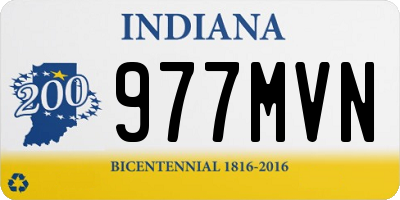 IN license plate 977MVN