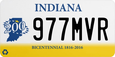 IN license plate 977MVR