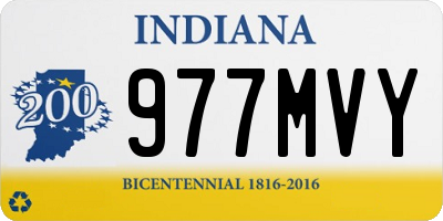 IN license plate 977MVY