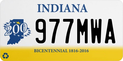 IN license plate 977MWA