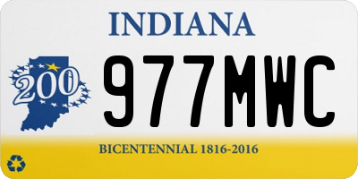 IN license plate 977MWC