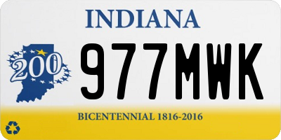 IN license plate 977MWK