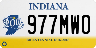 IN license plate 977MWO