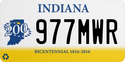 IN license plate 977MWR