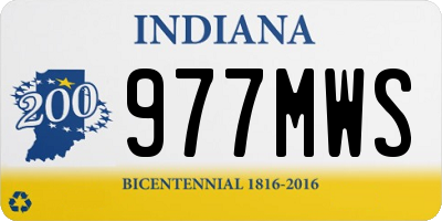 IN license plate 977MWS