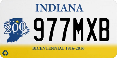 IN license plate 977MXB