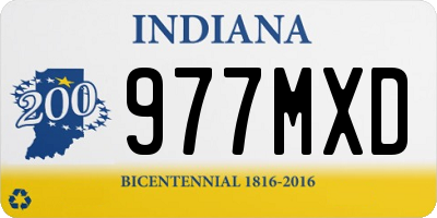 IN license plate 977MXD