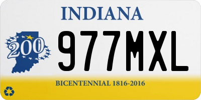 IN license plate 977MXL