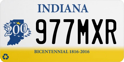 IN license plate 977MXR